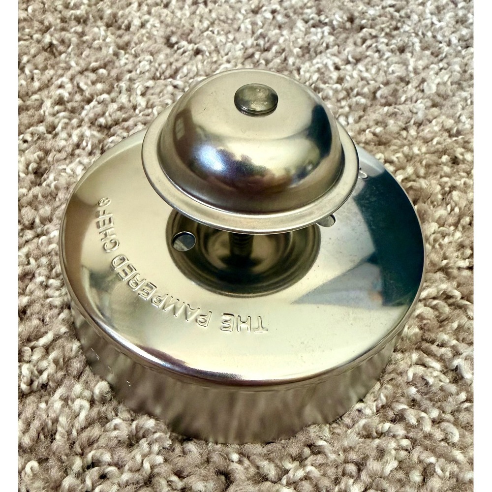 Pampered Chef Cut-N-Seal Sandwich Maker 3.5" Silver Excellent Stainless Steel